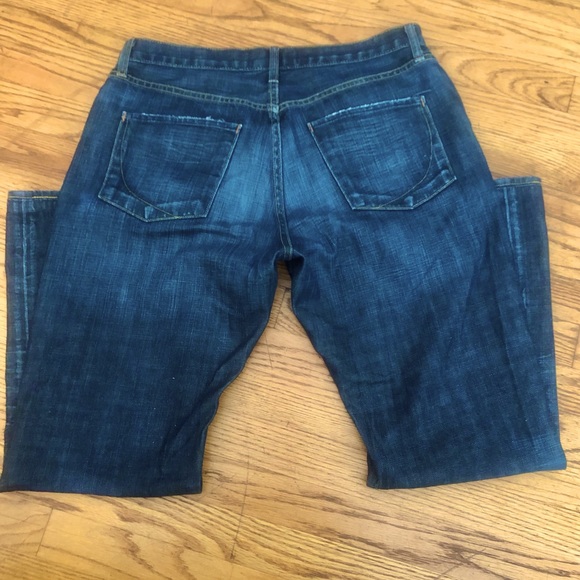 PaperDenim&Cloth Button Fly Dark Wash Relaxed Fit Jeans Size 34 - Picture 5 of 7